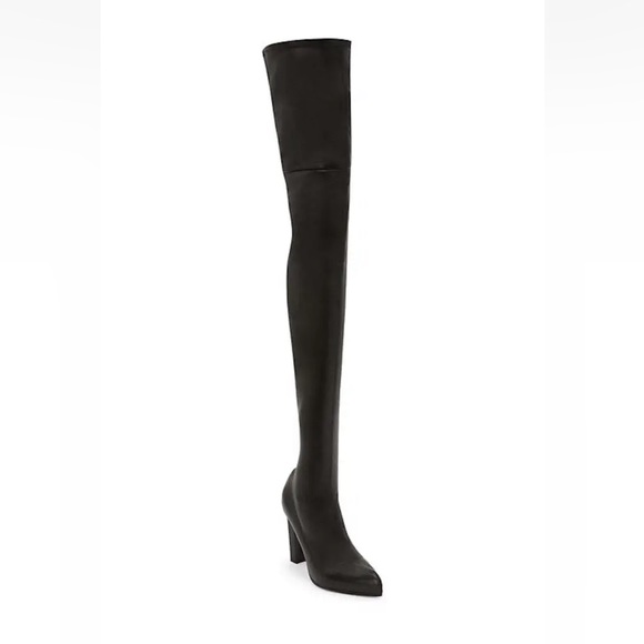Alexander McQueen over the knee black 105mm leather boot Size EU 38.5 US 8 $1950 - Picture 4 of 12